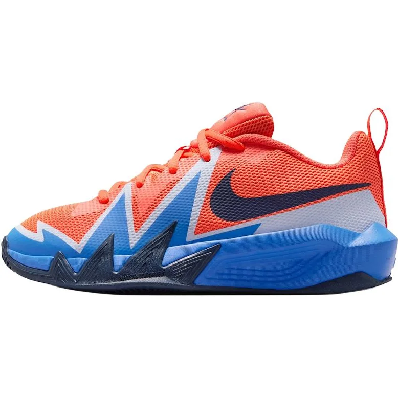 Nike Детские баскетбольные кроссовки low top синие оранжевые