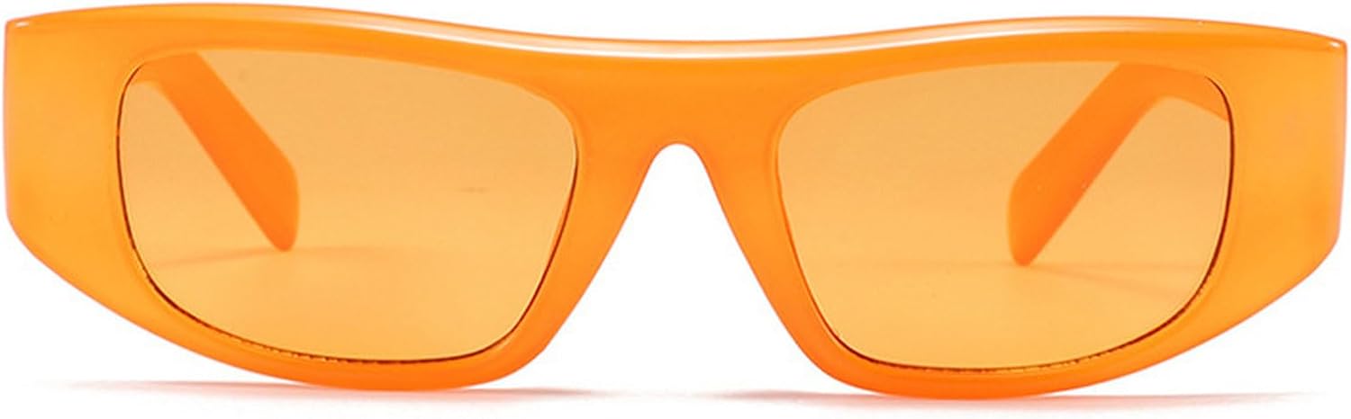 

Солнцезащитные очки ретро прямоугольной формы для женщин и мужчин, квадратные солнцезащитные очки с защитой от УФ-излучения, модные винтажные солнцезащитные очки 90-х годов mincl, Orange