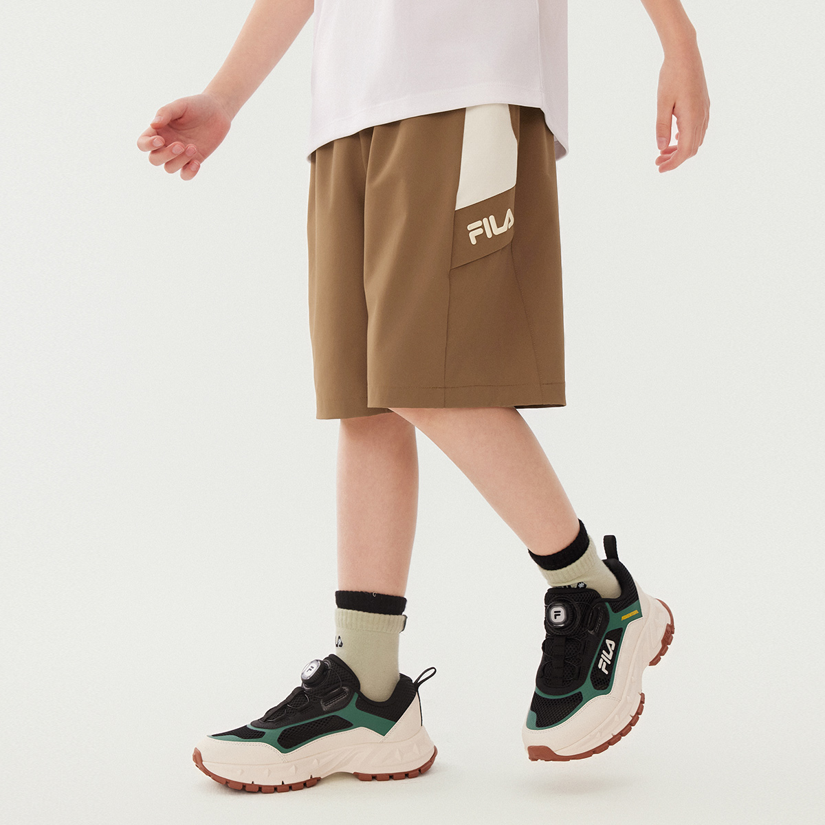 Шорты Teenagers Dark Earth FILA KIDS, Dark Earth Umber — фото 3