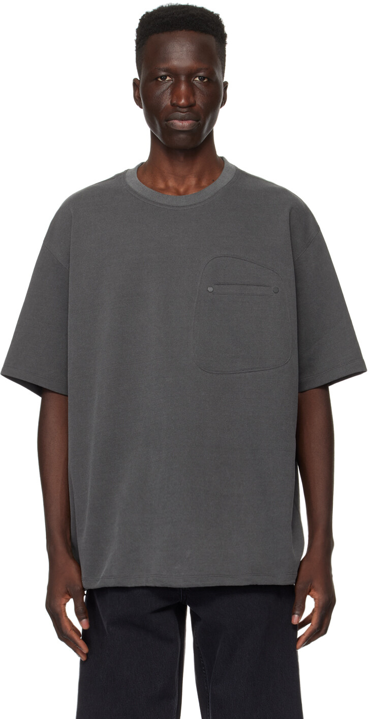

Серая футболка с карманом Solid Homme, цвет Grey