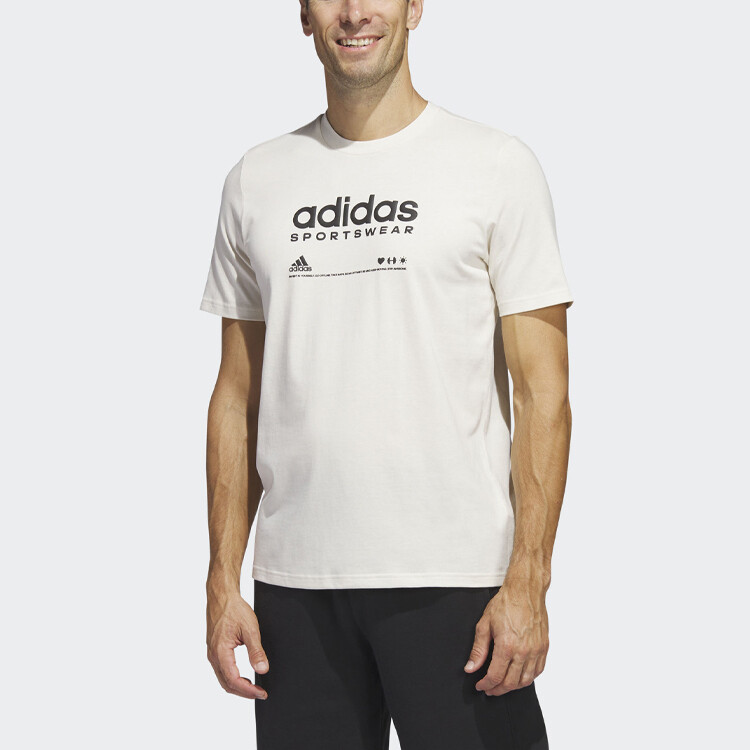 Футболка Lounge мужская белая Adidas, белый — фото 2
