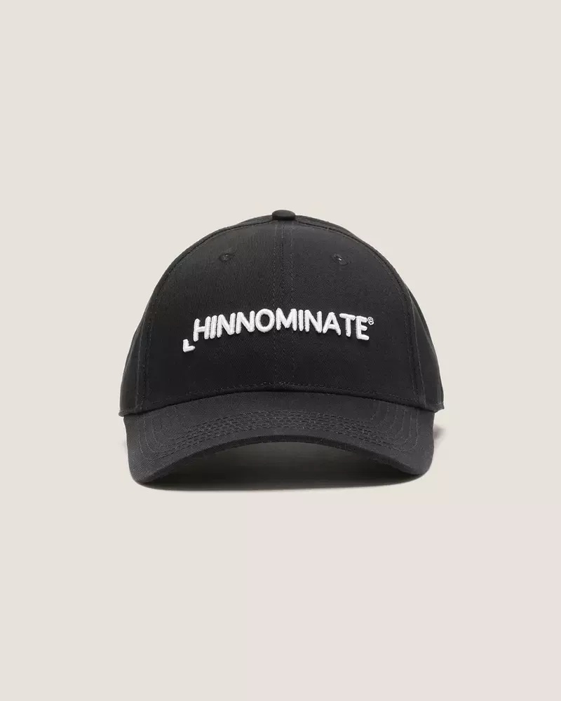 

Хлопковая шапка с вышитым логотипом в элегантном черном цвете HINNOMINATE
