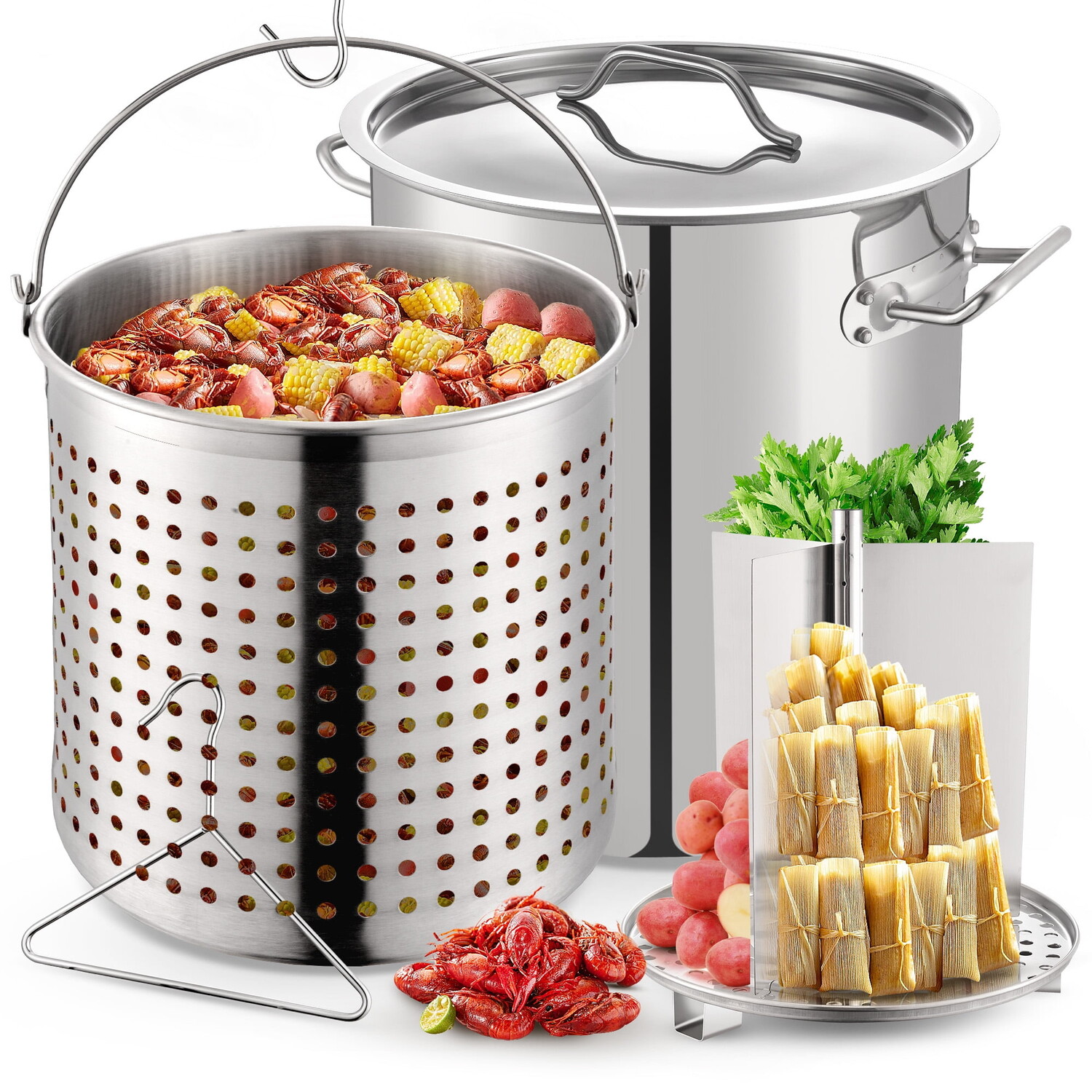 

Кастрюля ARC USA 84QT, серебряный