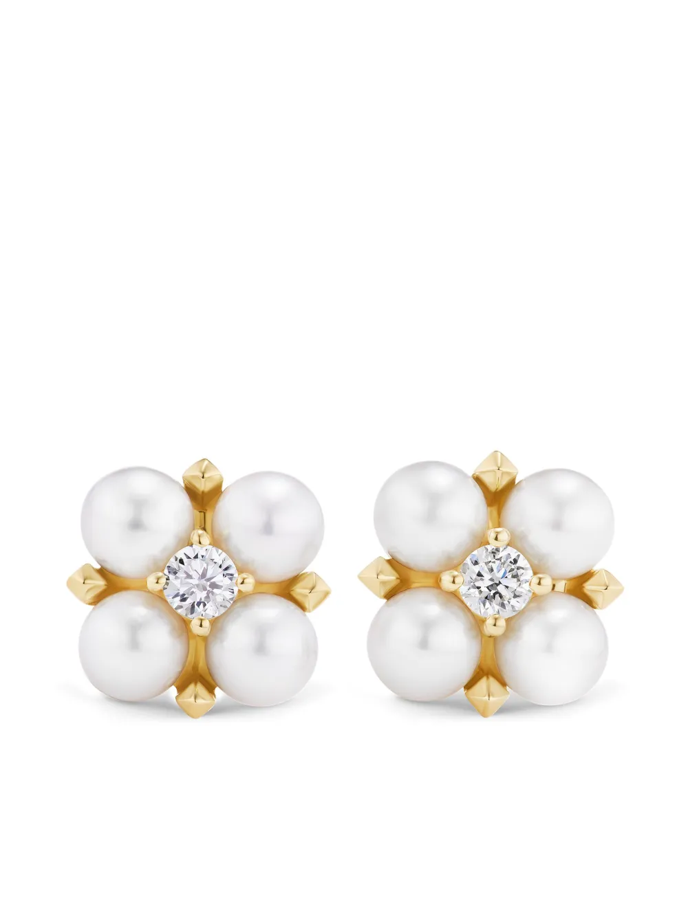 

Серьги Petite Modern Renaissance из желтого золота с жемчугом и бриллиантами (7.8 мм) David Yurman, золотой