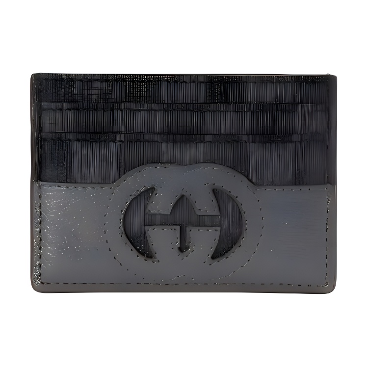 

GUCCI Картхолдер GG Supreme Canvas With Leather Binding Men's Black & Gray