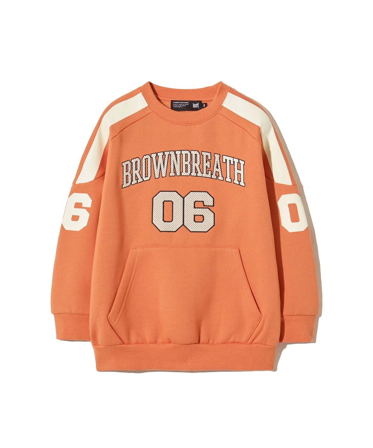 Детский флисовый свитшот «Футбол» оранжевый от Brownbreath Kids — фото 2