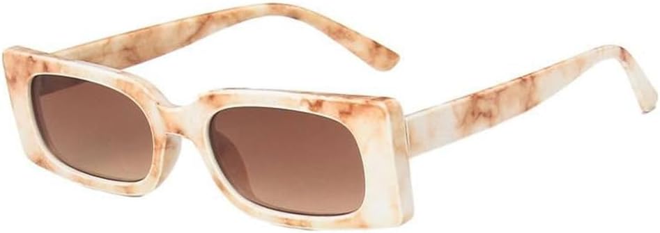 

Уникальные прямоугольные солнцезащитные очки с цветочным рисунком для женщин, винтажные маленькие солнцезащитные очки, модные очки с защитой от УФ-излучения UV400 MTZJH, Yellow Flower