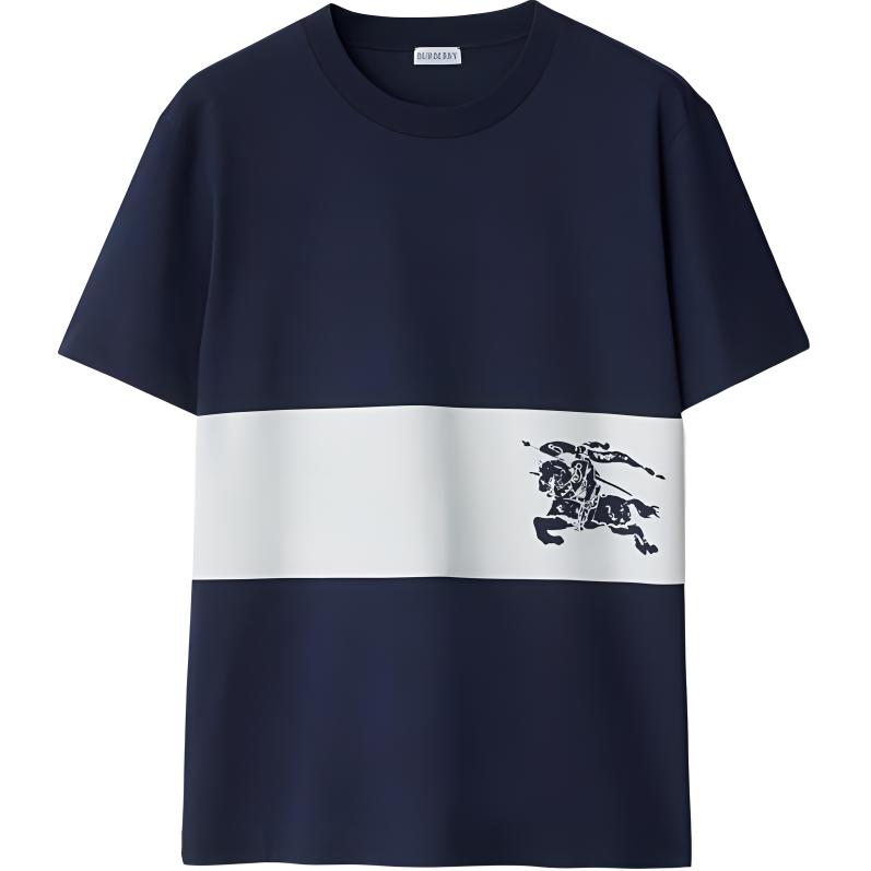 

Футболка хлопковая с принтом EKD Burberry, синяя