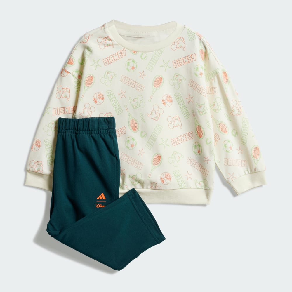 

Комплект Adidas Disney Mickey Mouse Jogger Kids, цвет Off White/Impact Orange/Lime Burst