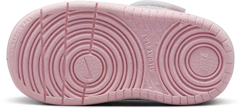 Кроссовки Nike Toddler Court Borough Low Recraft, белый/розовый — фото 3