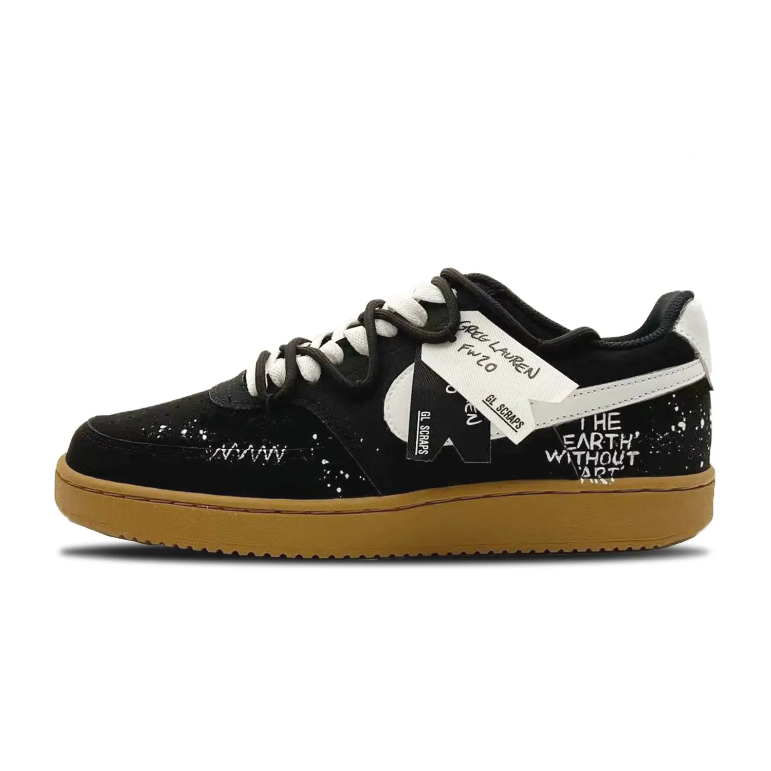 

Nike Кроссовки для скейтбординга мужские low top, устойчивые к истиранию, с покрытием carbon tracing, black white