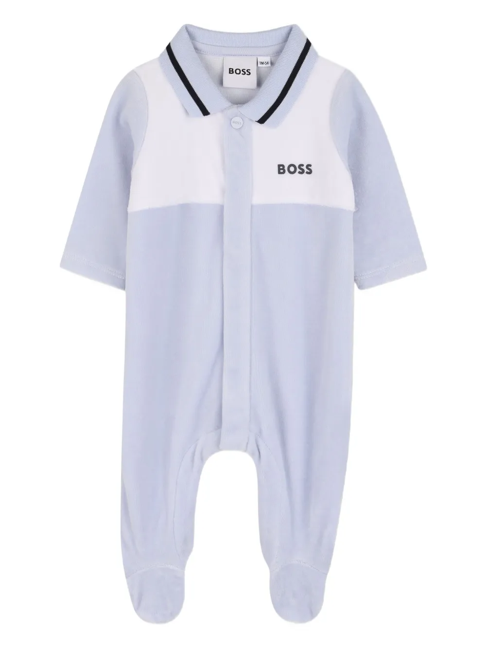 

Флисовая пижама с воротником поло Boss Kidswear, синий