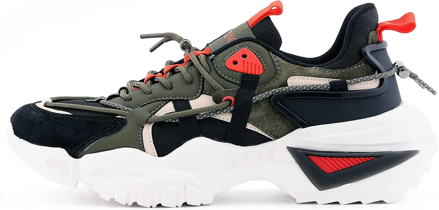 Мужские кроссовки Mazino Oasis Fashion Chunky Sneakers - спортивная повседневная обувь для мужчин, оранжевый — фото 2