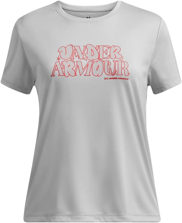

Футболка с коротким рукавом с надписью Under Armour Girls Tech, (011) Mod Gray/White/Fire, Белый, Футболка с коротким рукавом с надписью Under Armour Girls Tech, (011) Mod Gray/White/Fire