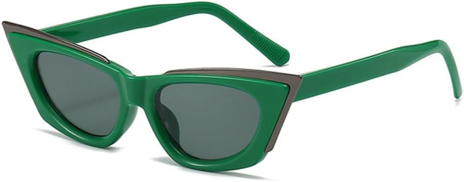 

Солнцезащитные очки «кошачий глаз» для женщин, модные солнцезащитные очки с защитой от УФ-излучения UV400, трендовые мужские желтые солнцезащитные очки MTZJH, Green Gray