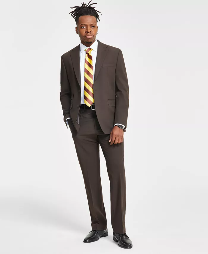 

TAYION Мужской классический костюм отдельно Brown & Gold Tayion Collection, коричневый