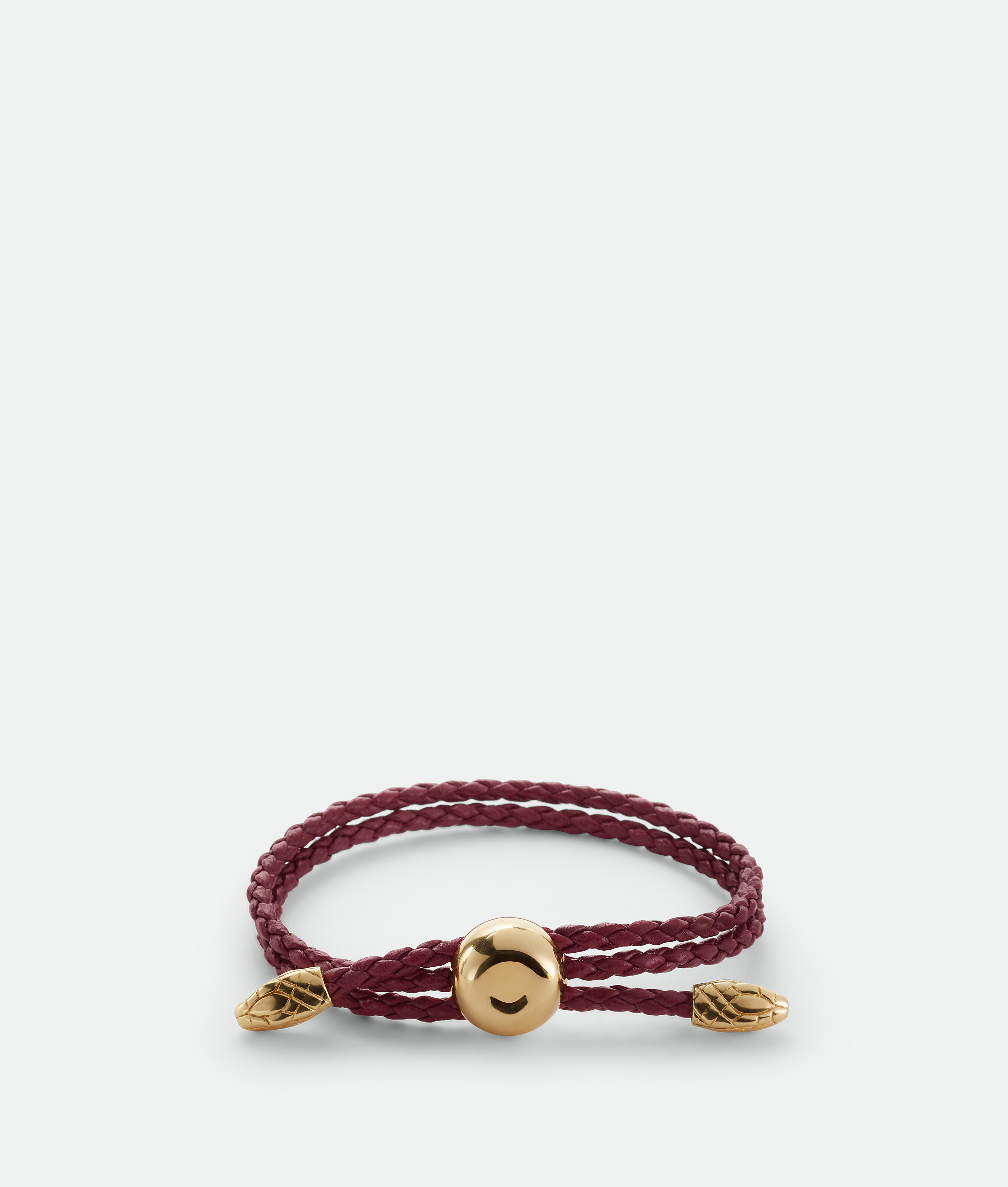 

Adam leather bracelet BOTTEGA VENETA, темная яблочная конфета