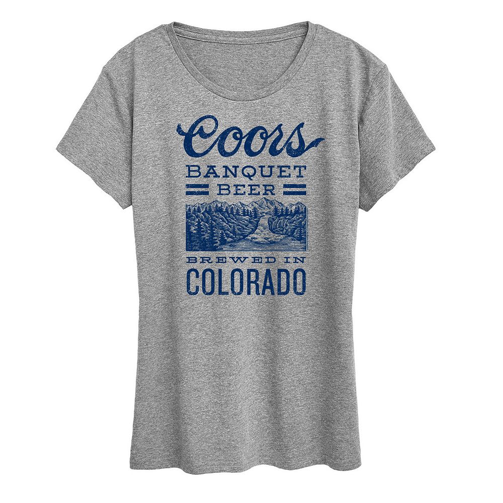 

Женская футболка с рисунком Coors Banquet Beer Colorado Licensed Character, цвет Heather Gray