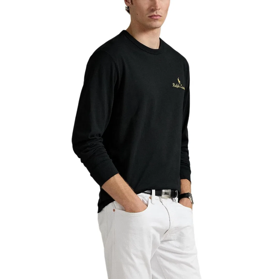 Футболка с длинным рукавом с логотипом Polo Ralph Lauren, Black — фото 3
