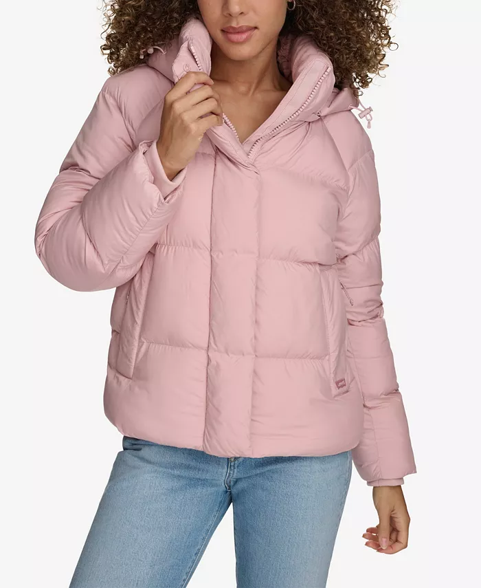 

Женская стеганая куртка с капюшоном Puffer Levi's, розовый