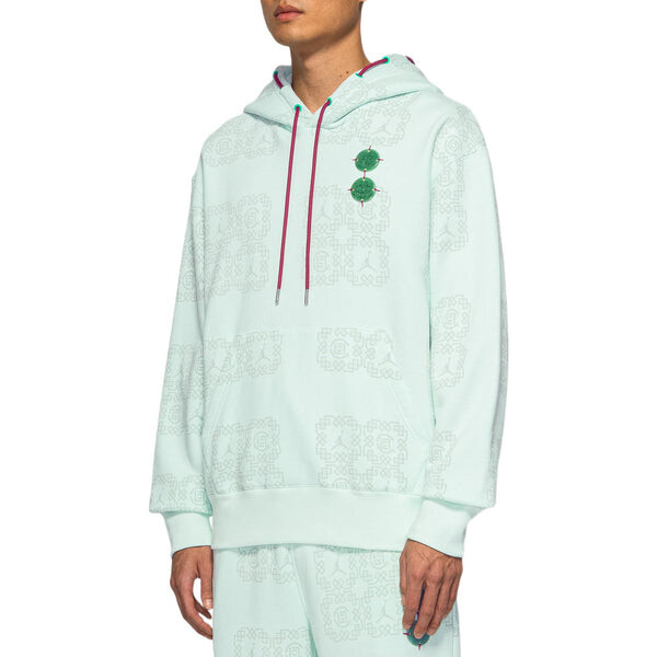 Толстовка Men's Air Jordan x CLOT Crossover China Logo Full Print Pullover Asia Edition Autumn Green, мультиколор — фото 4