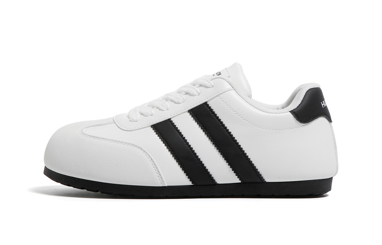 

HUANQIU Кроссовки для скейтбординга мужские Coverage Abrasion Resistant Lightweight Low top белые черные