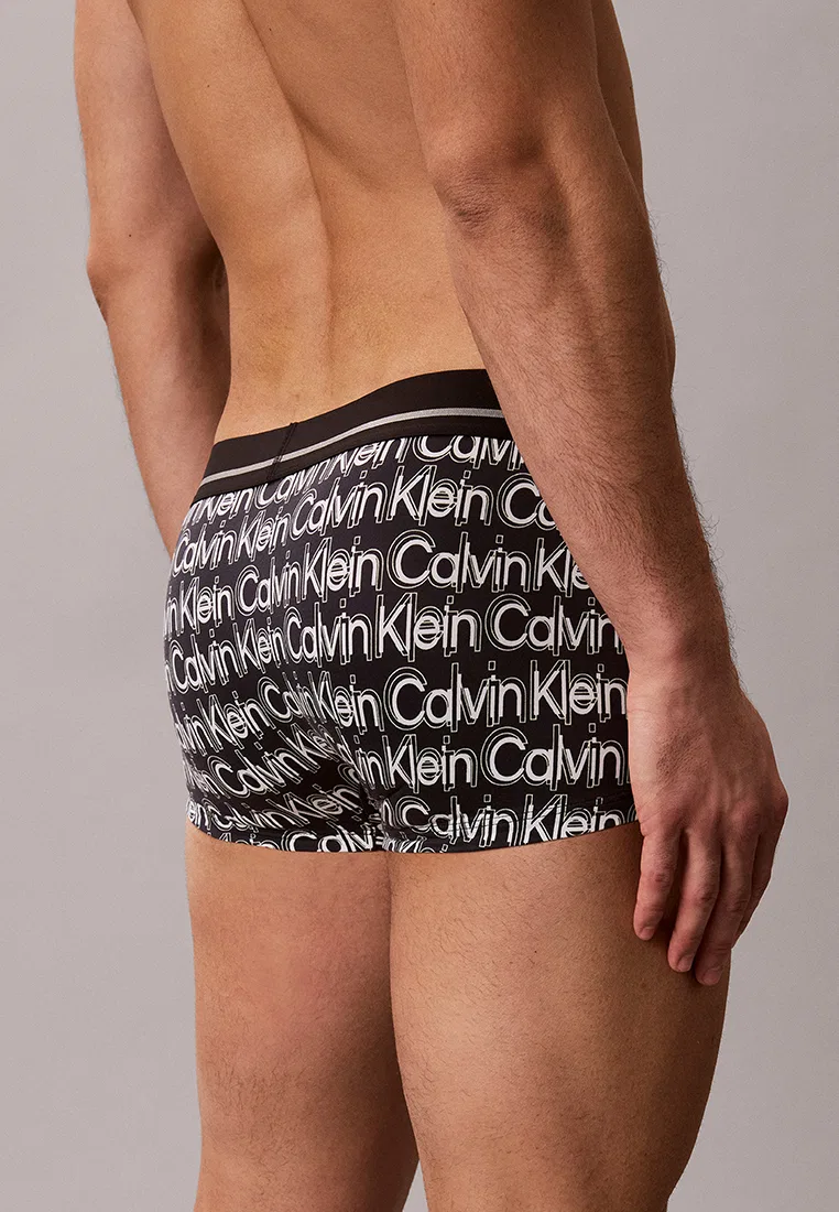 Трусы, низкая посадка, микрофибра, Calvin Klein, черный — фото 4