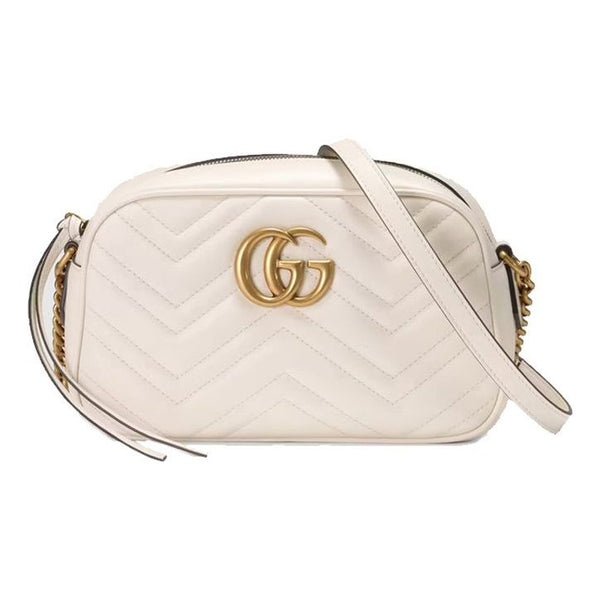 

Сумка gg marmont small shoulder bag 'white' Gucci, белый