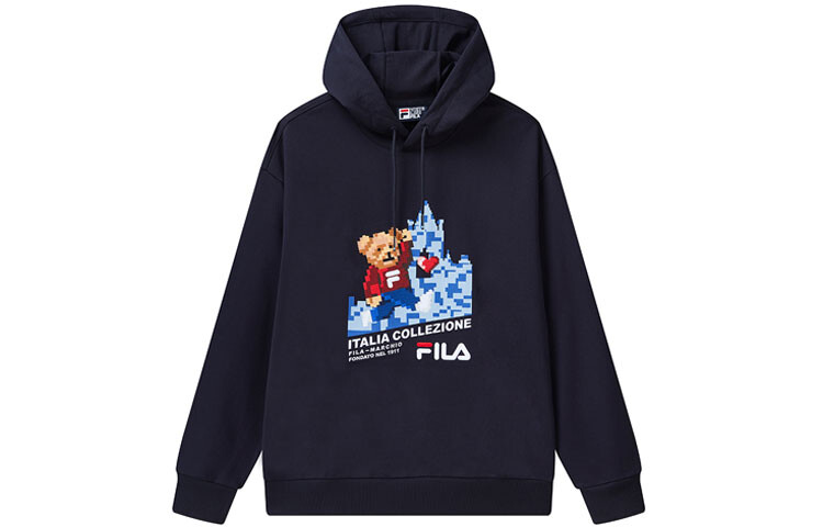 

Толстовка унисекс темно-синяя Fila, цвет Legend Blue