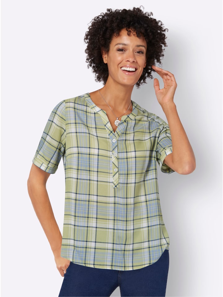 

Клетчатая блузка в салатово-голубую клетку WITT WEIDEN