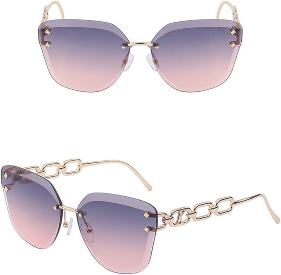 

Солнцезащитные очки без оправы «кошачий глаз» для женщин, солнцезащитные очки с градиентным переходом цвета для мужчин, очки с защитой от УФ-излучения UV400 generic, C4