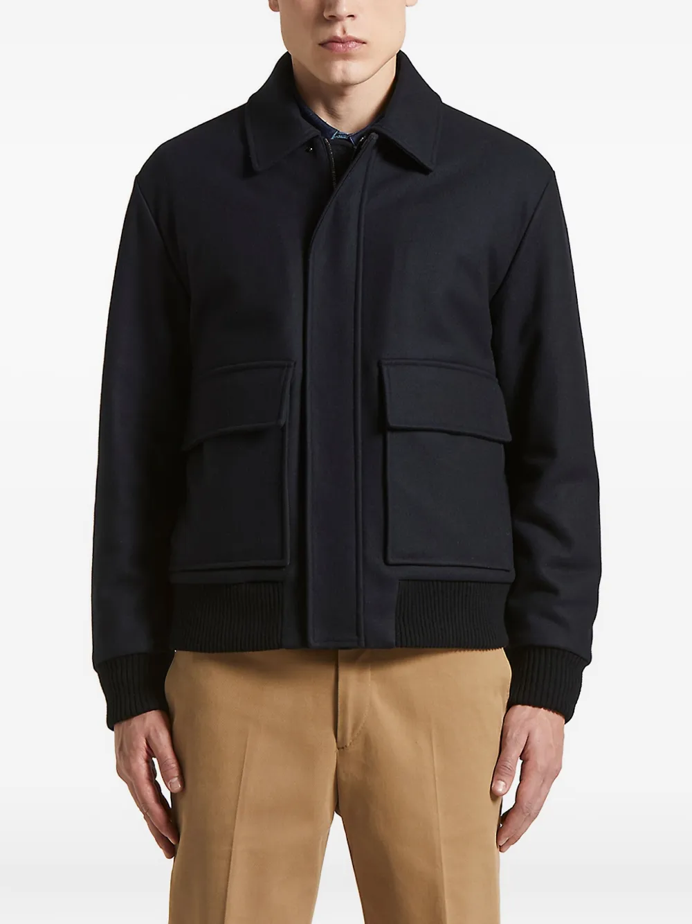 

Бомбер с накладными карманами Peserico, синий