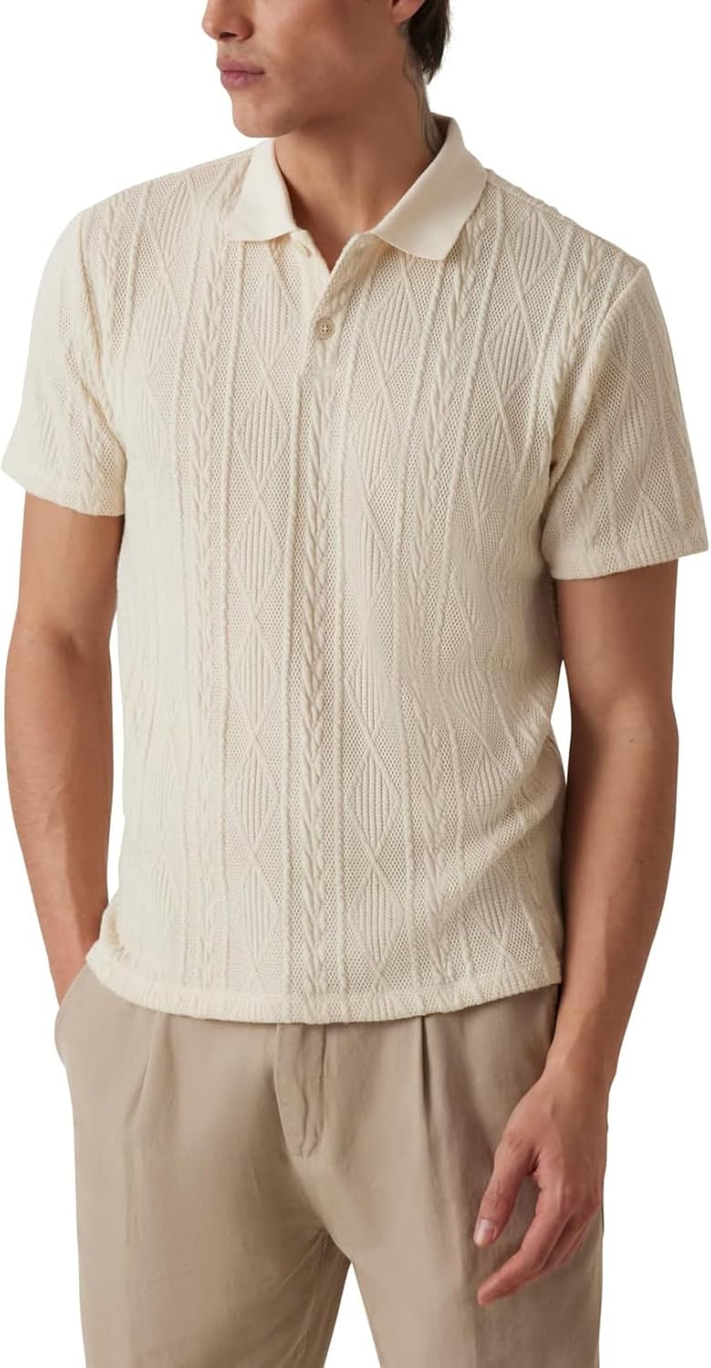 

GUESS Мужская короткая рукав Olin текстурированная вязаная поло, Quicksand, Бежевый, GUESS Мужская короткая рукав Olin текстурированная вязаная поло, Quicksand