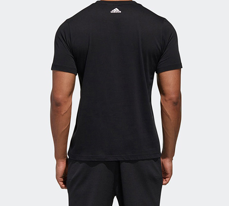 Футболка adidas Mh Gfx T Lng Square Printing Short Sleeve Black, черный — фото 4