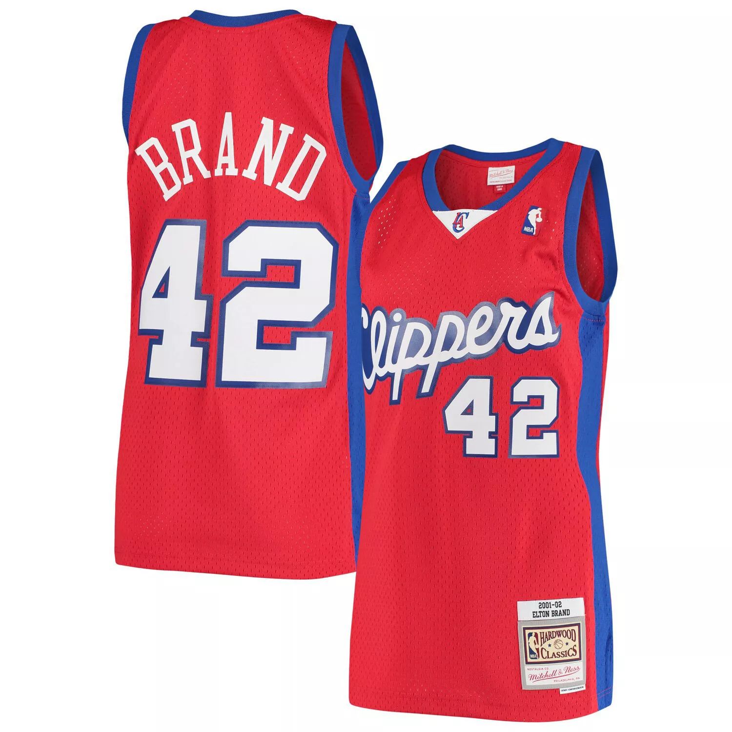 

Мужская майка Mitchell & Ness Elton Brand Red LA Clippers 2000/01 Hardwood Classics Swingman — Statement Edition