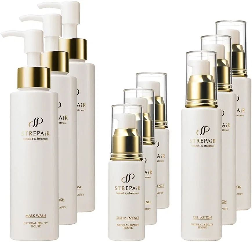 Набор средств по уходу за кожей 3 предмета STREPAIR Mask Wash 110 г, Serum Essence 30 мл, Whitening Gel Lotion 60 мл
