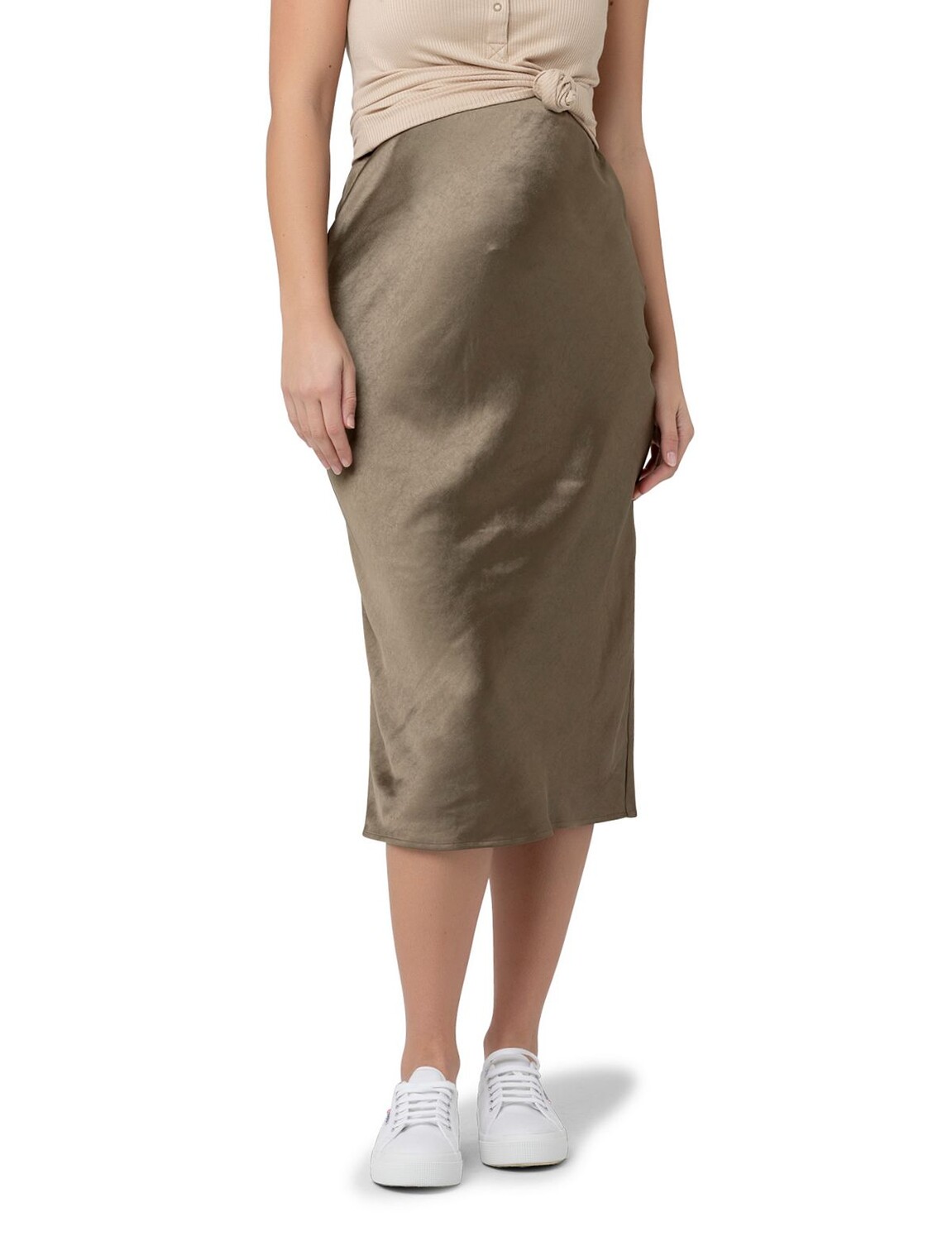 

Атласная юбка миди Lexie для беременных Ripe Maternity