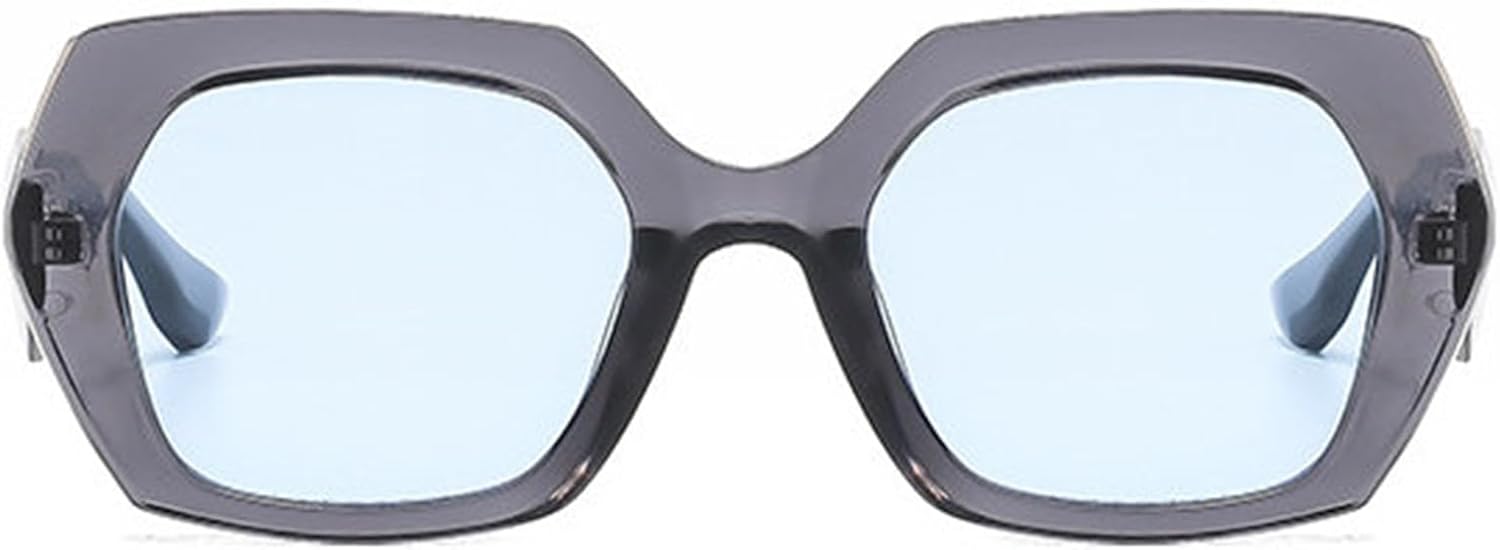 

Модные квадратные солнцезащитные очки Helena для женщин и мужчин в стиле ретро, ​​винтаж, шестиугольная форма, квадратные, увеличенного размера, с заклепками, в стиле панк, защита от ультрафиолета UV400, C6