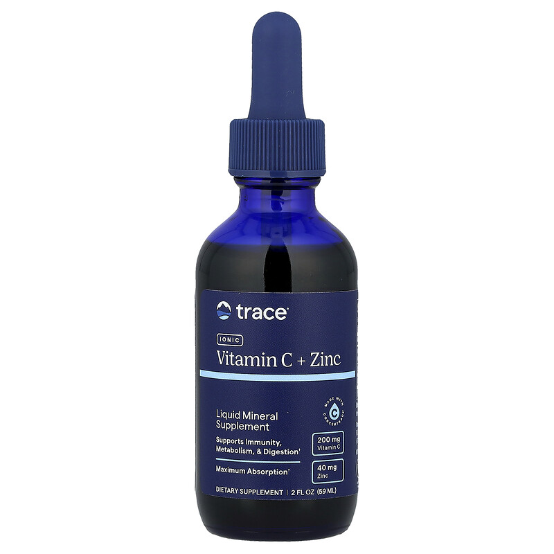 

Trace, Ionic Vitamin C + Zinc, жидкая минеральная добавка, 59 мл (2 жидк. Унции)
