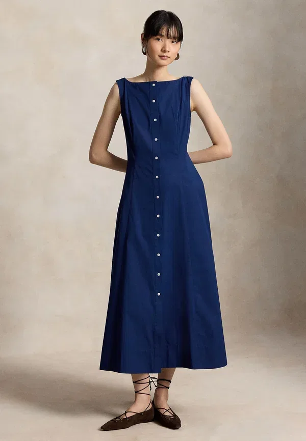 Платье-рубашка из хлопка Polo Ralph Lauren, королевский синий — фото 2