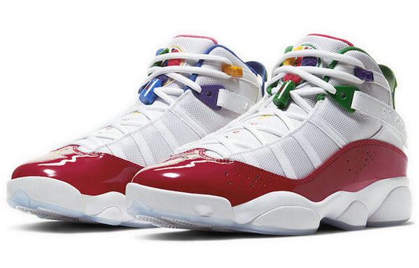 Кроссовки 6 колец Air Jordan, белый — фото 3