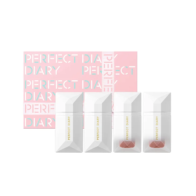 PERFECT DIARY Жидкая помада Dewy Pink в коробке, матовое покрытие и текстура, Stunning men's #Business card lip gloss gift box