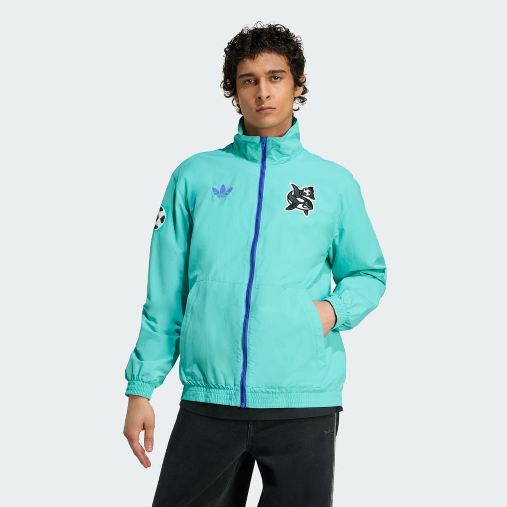 

Спортивный костюм Adidas Seattle Sounders FC 2025 Originals Archive Anthem Jacket, цвет Semi Mint Rush/White