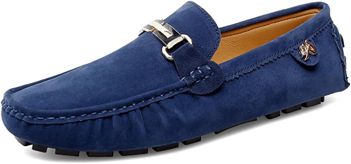 

Мужские мокасины для вождения черные слипоны с замшевой пряжкой Dacnakby