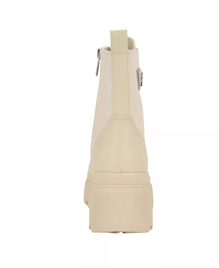 Женские ботинки Yarini Platform Lug Combat Guess, слоновая кость/кремовый — фото 3