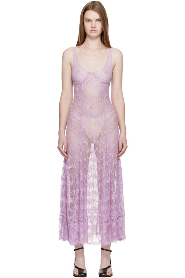 

Collina Strada Фиолетовое миди-платье Памела