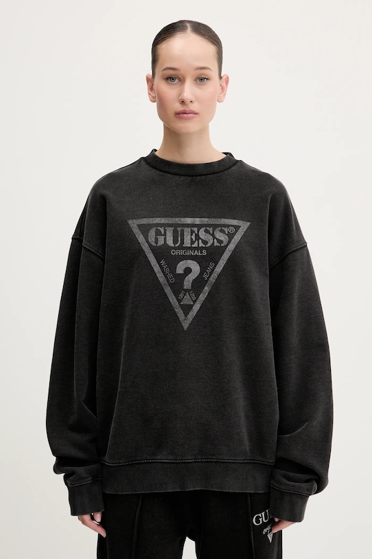 

Хлопковая толстовка Guess Originals, черный