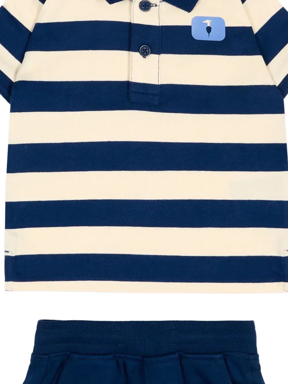 Комплект из рубашки в полоску и шорт Trussardi Junior, синий — фото 3