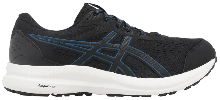 

Кроссовки ASICS Gel Contend 8 4E Wide 'Black Reborn Blue', черный