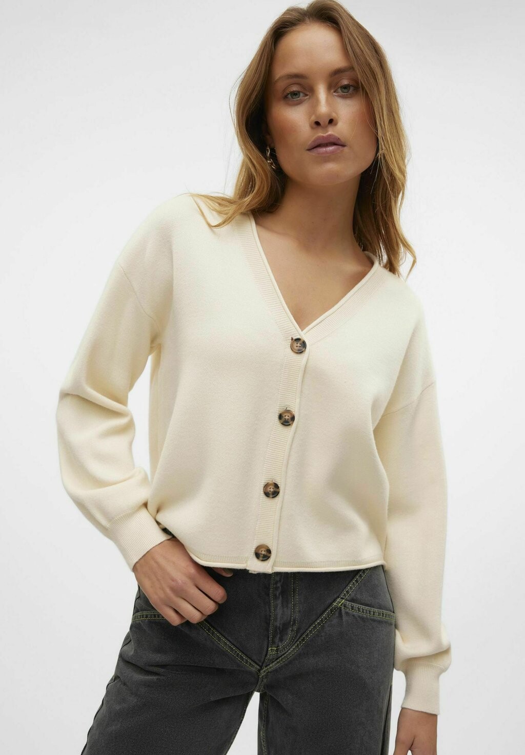 

Кардиган VM ROLL V-NECK Vero Moda, бежевый